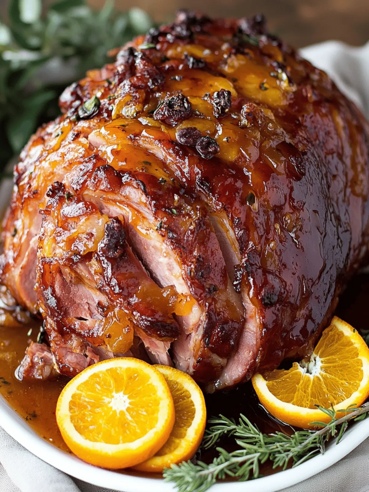 Bourbon Orange Glazed Ham