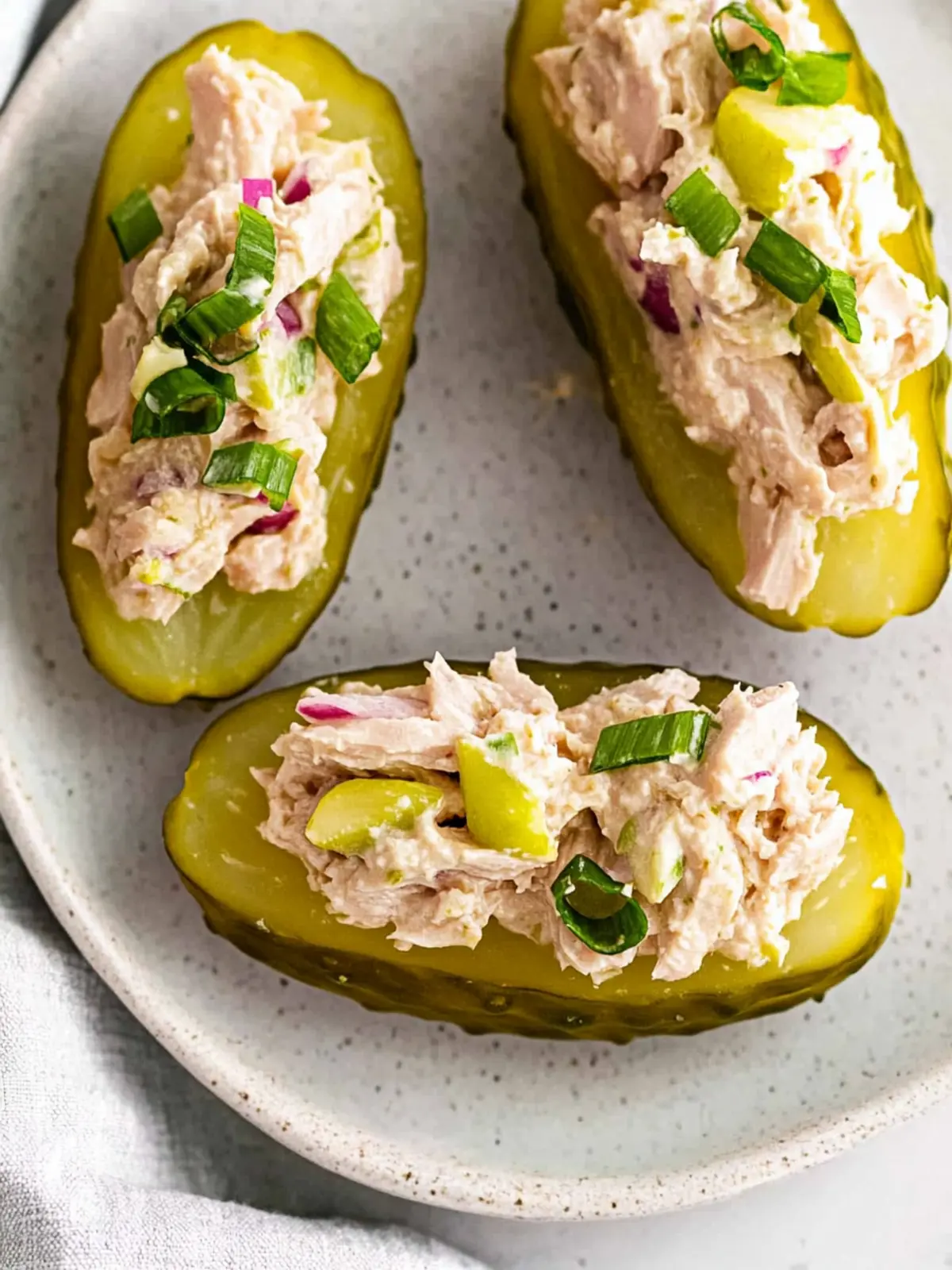 Tuna Salad Pickle Boats: A Fun and Flavorful Snack Idea 3 Tuna Salad Pickle Boats