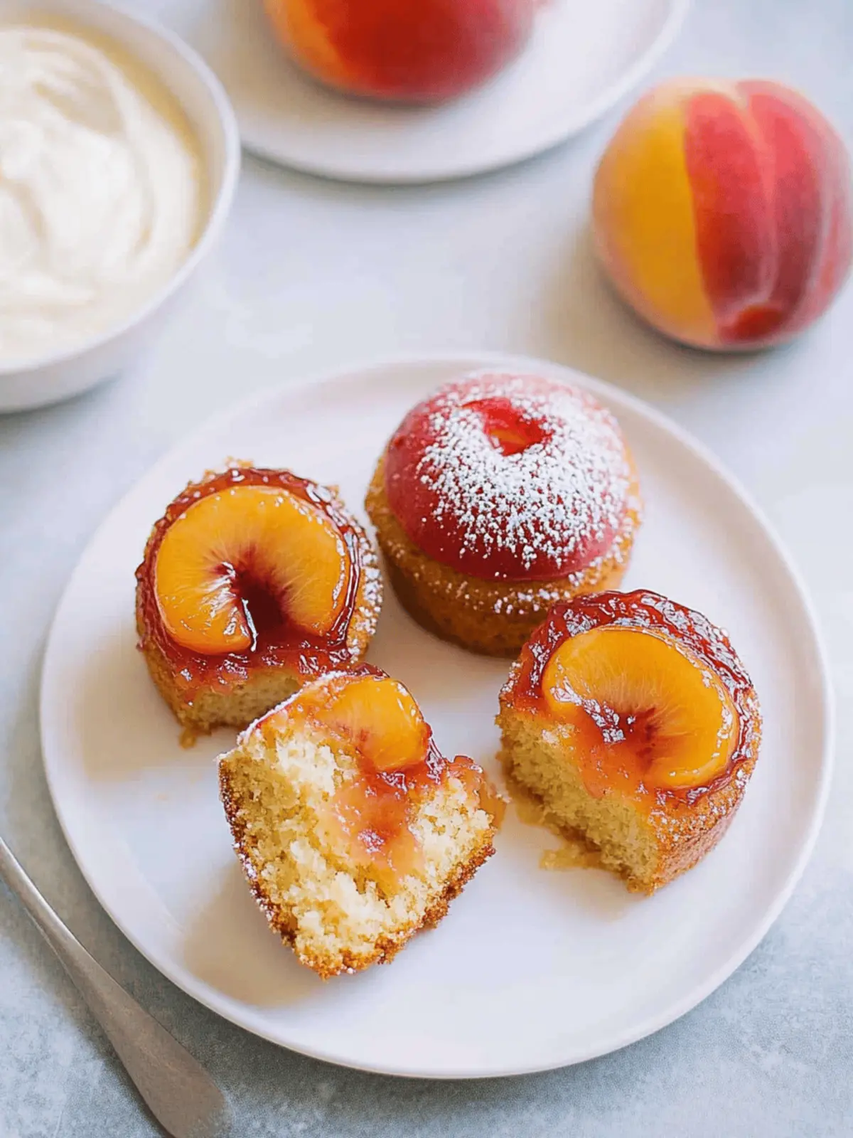Peach Upside Down Mini Cakes