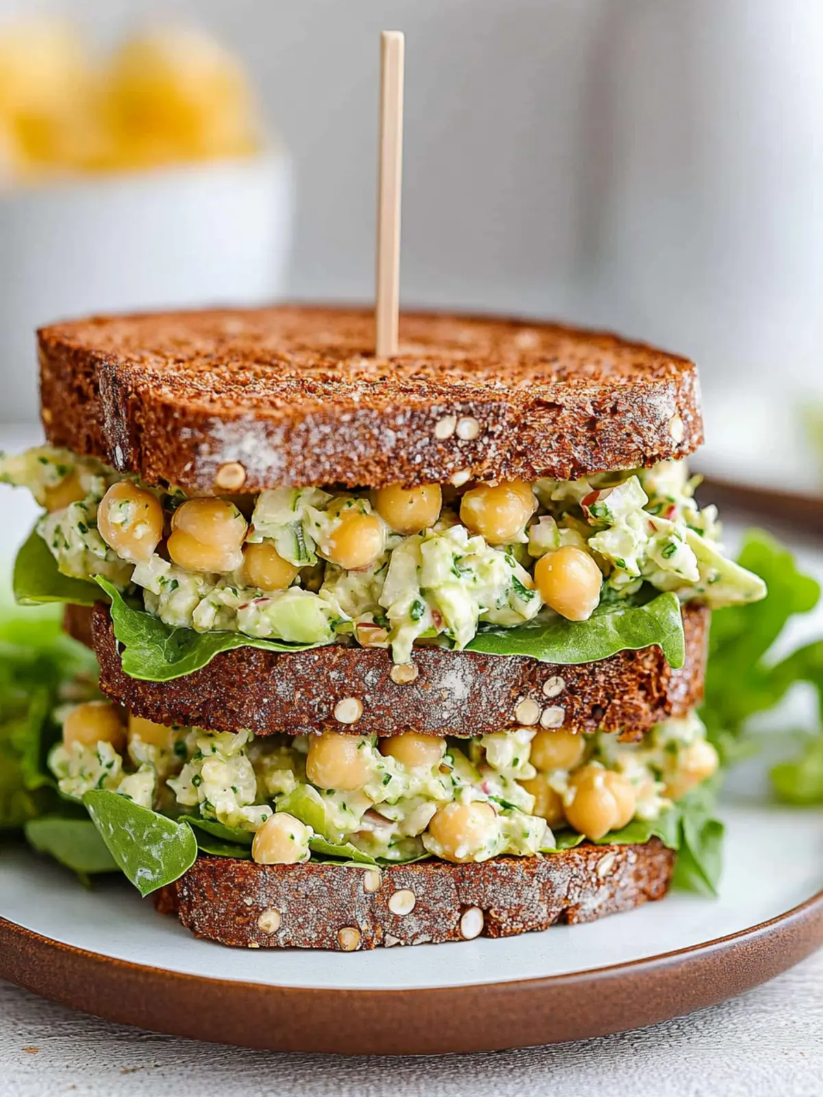 Chickpea Salad Sandwich: A Quick, Flavor-Packed Delight 2 Chickpea Salad Sandwich