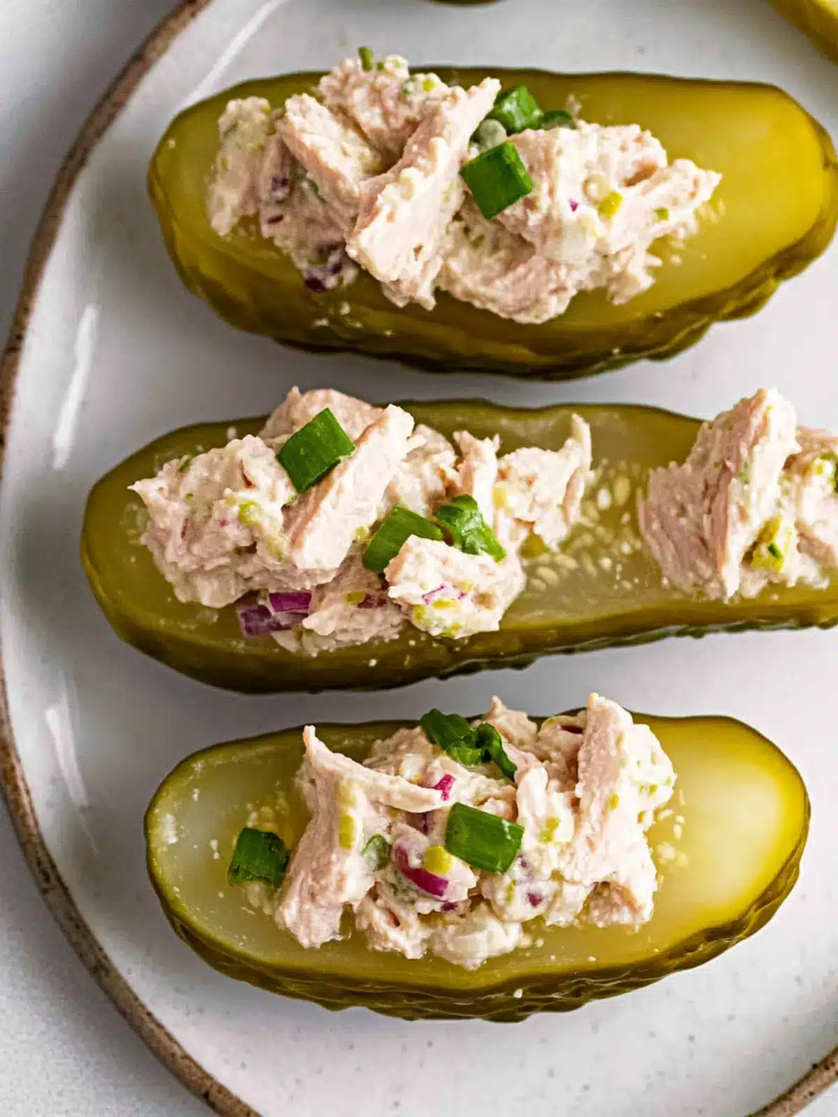 Tuna Salad Pickle Boats: A Fun and Flavorful Snack Idea 5 Tuna Salad Pickle Boats