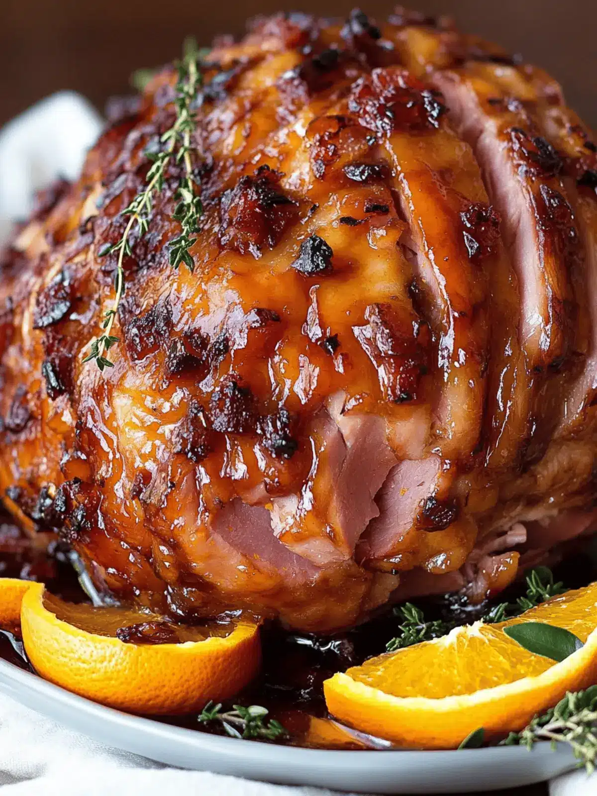 Bourbon Orange Glazed Ham