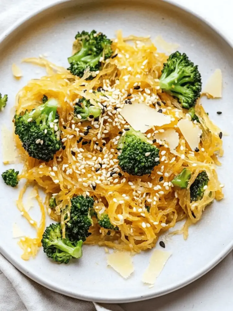 Sesame Spaghetti Squash Noodles with Broccoli