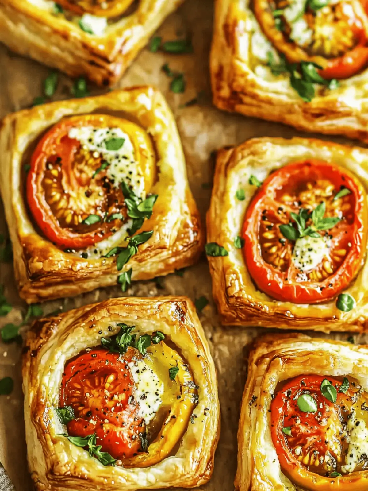 Tomato Tartlets with Puff Pastry