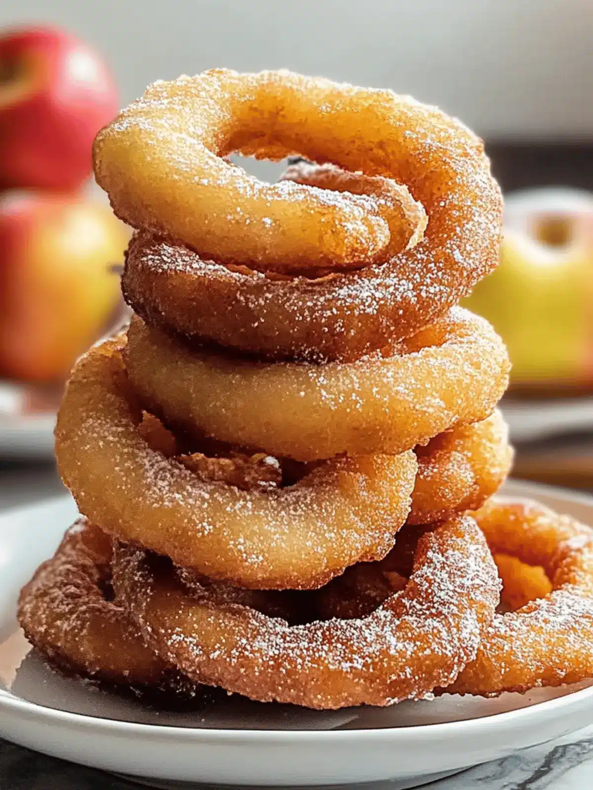 Crispy Fried Battered Apple Rings