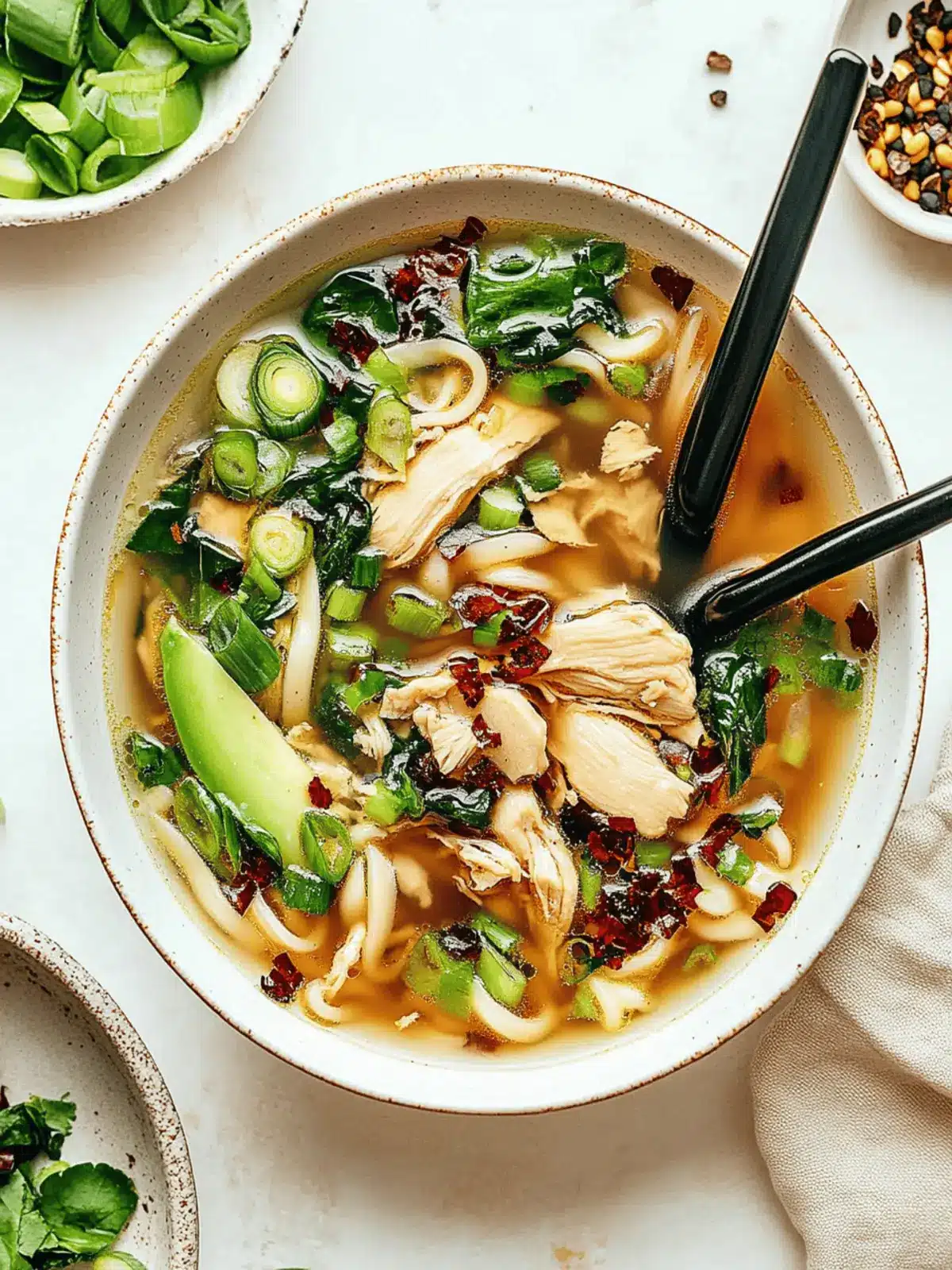 Aromatic Ginger Scallion Chicken Noodle Soup