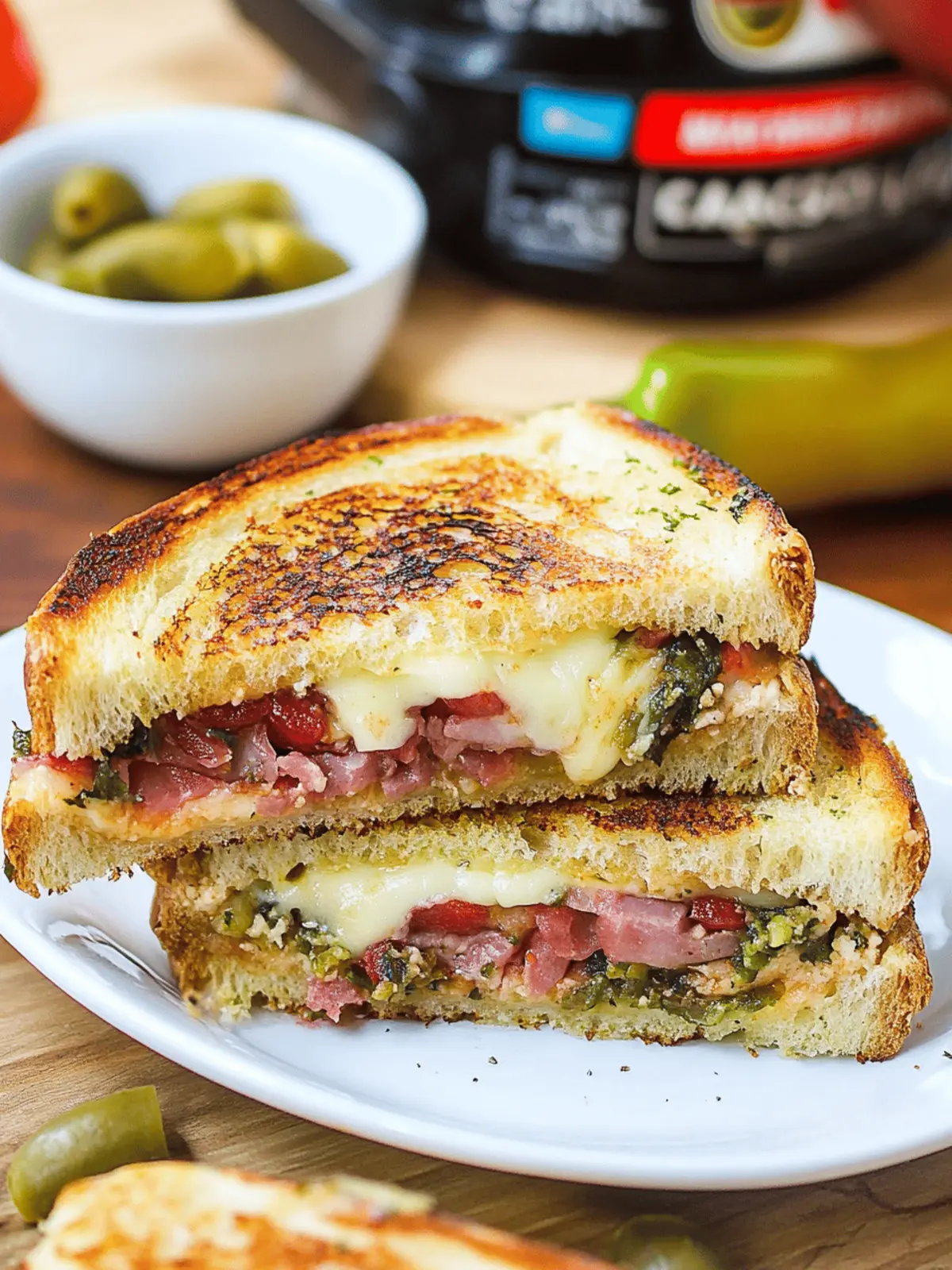 Muffaletta Grilled Cheese: A Flavor-Packed Twist on Comfort 2 Muffaletta Grilled Cheese