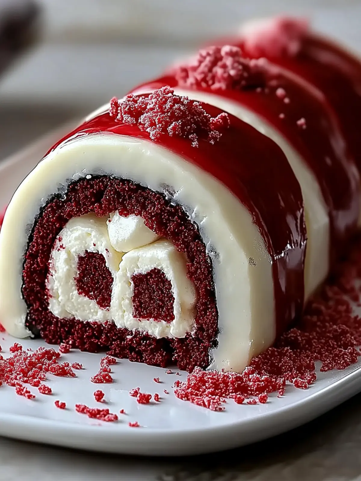 Red Velvet Cheesecake Sushi