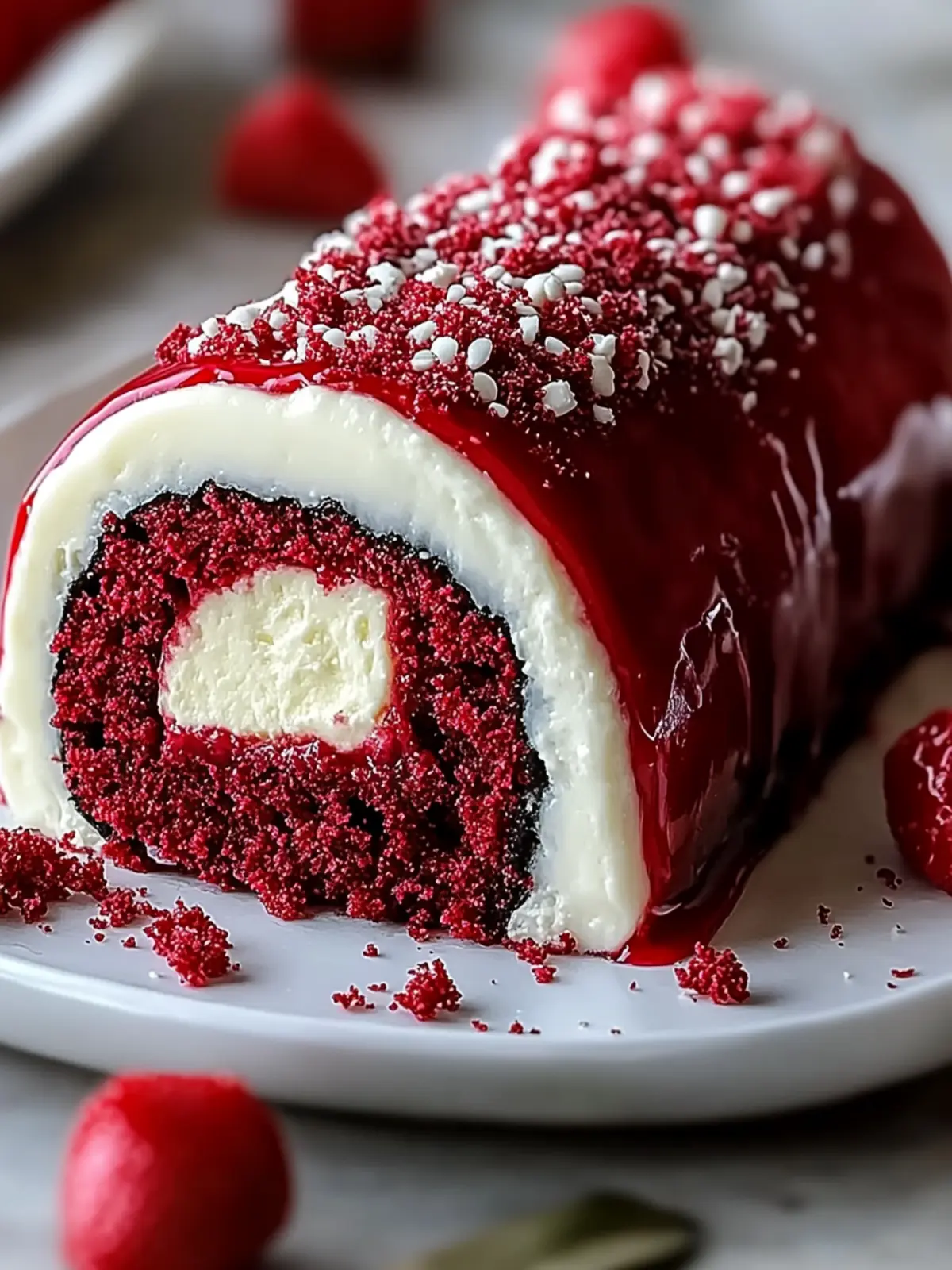 Red Velvet Cheesecake Sushi