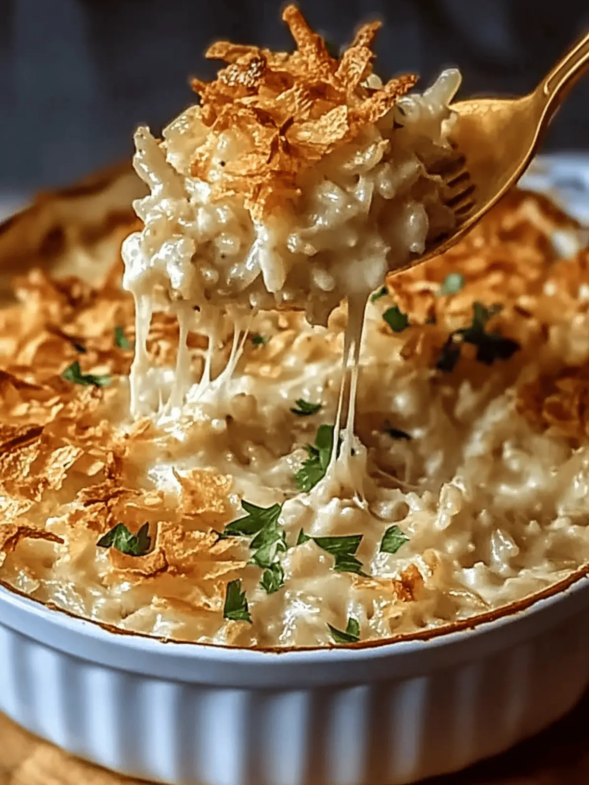 French Onion Chicken Rice Bake