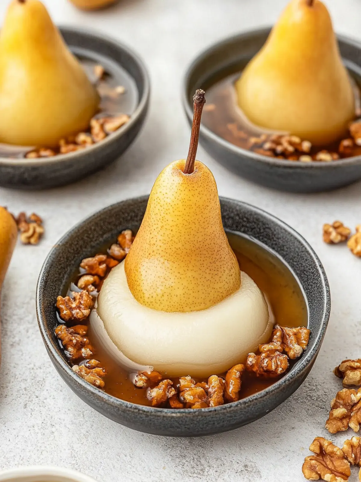 Vanilla Bourbon Poached Pears