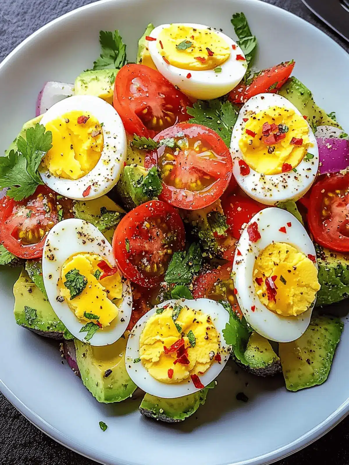 Workout Egg Avocado Salad