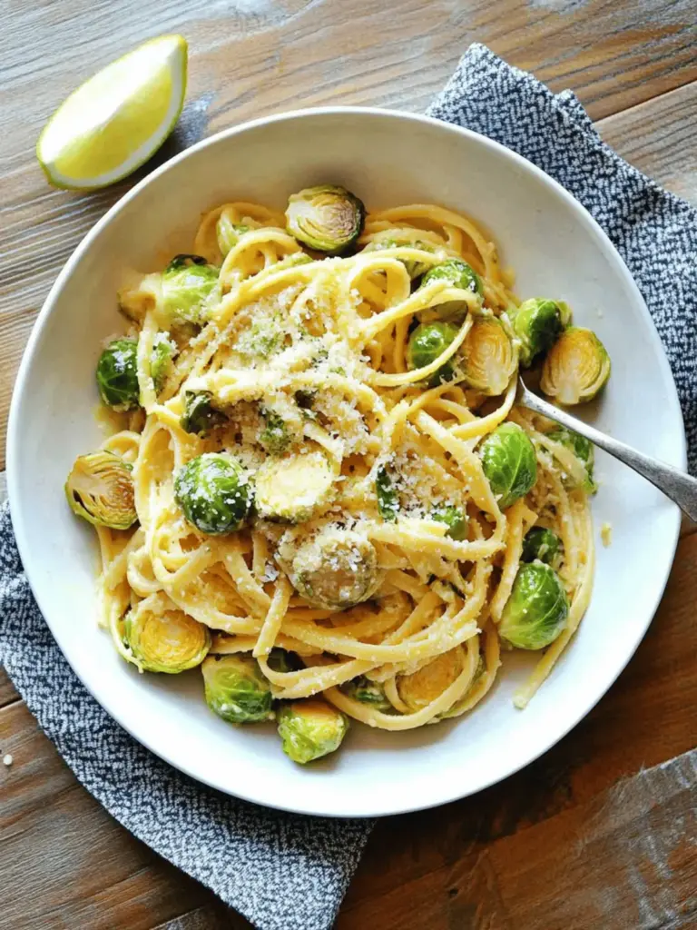 Garlic Brussels Sprouts Pasta