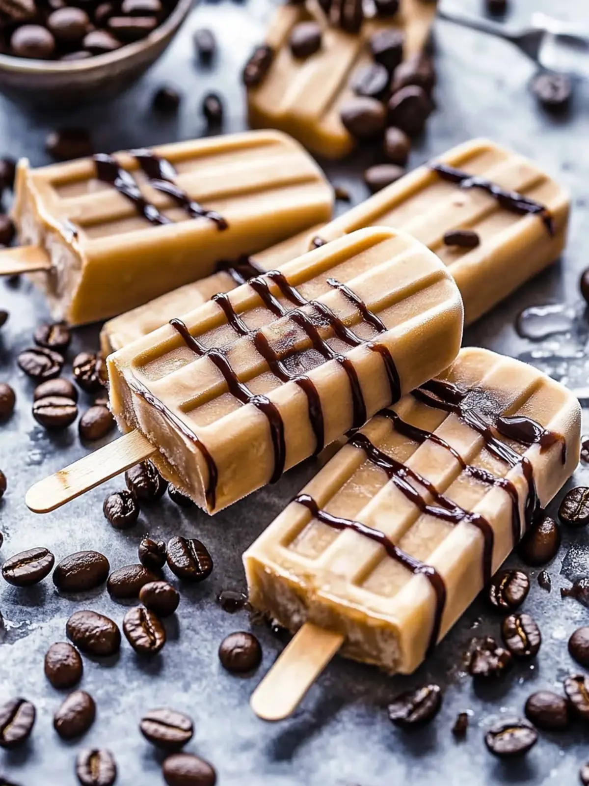 Vanilla Cold Brew Coffee Popsicles