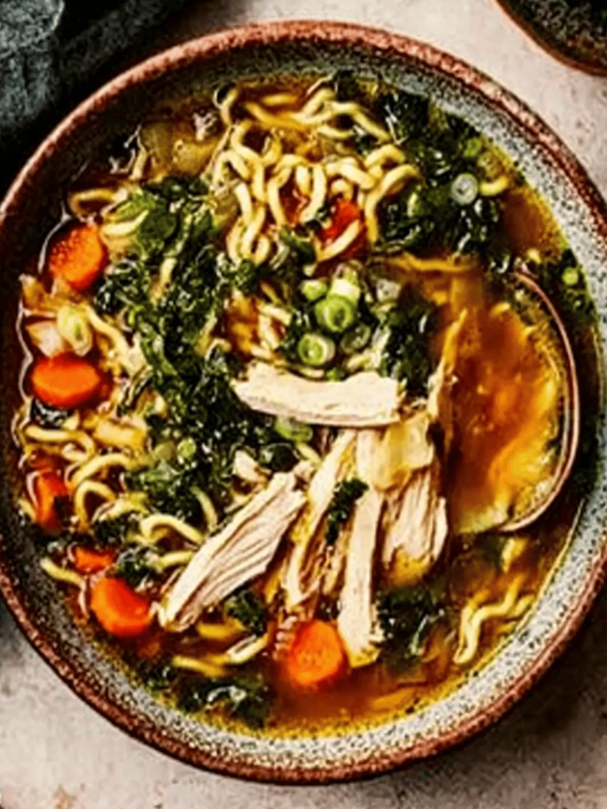 Aromatic Ginger Scallion Chicken Noodle Soup