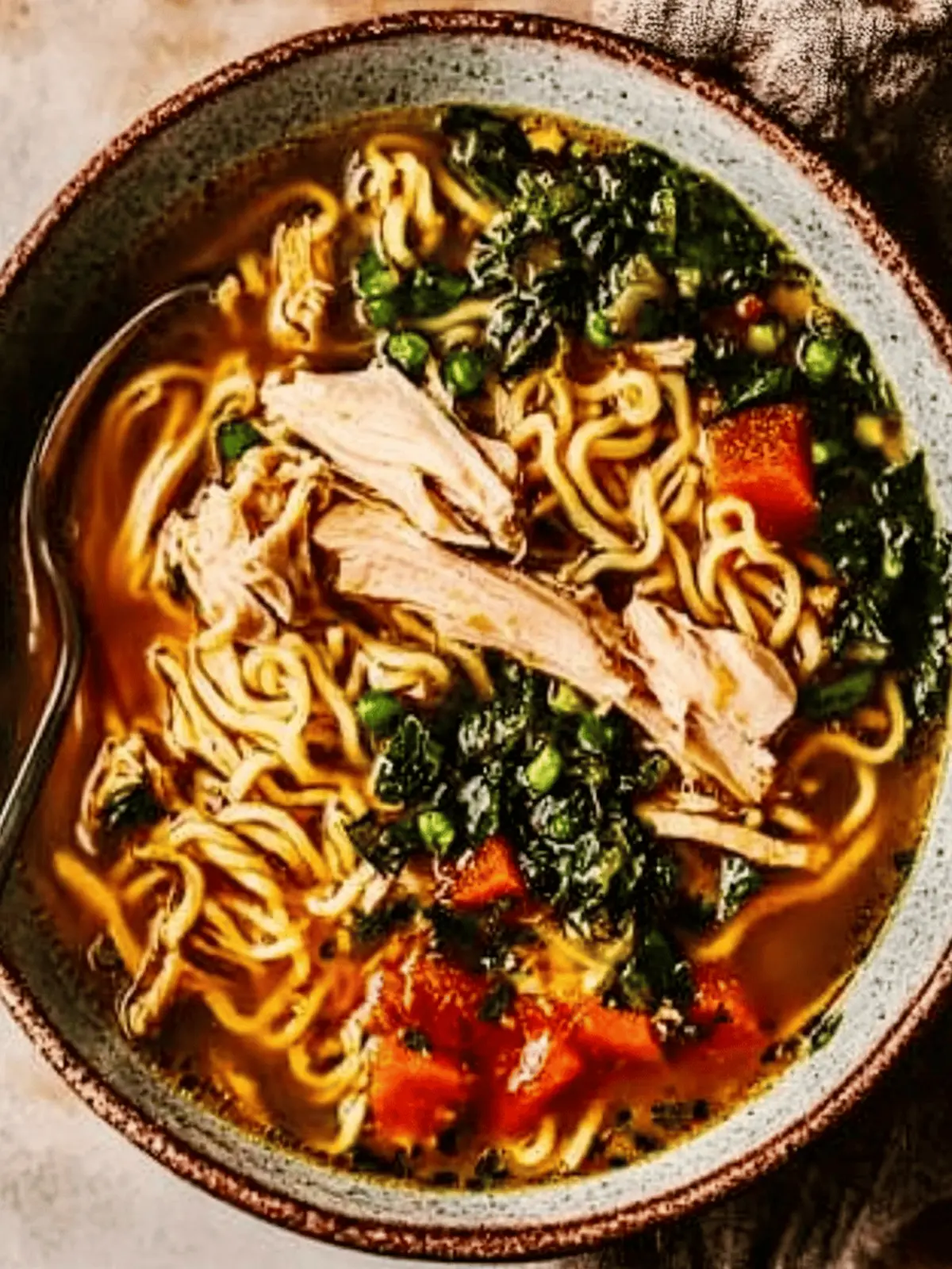 Aromatic Ginger Scallion Chicken Noodle Soup