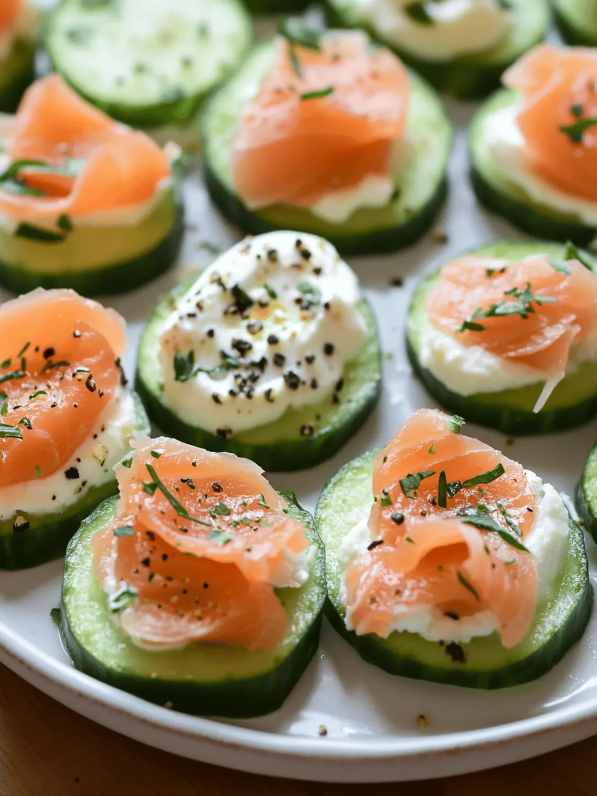 Cucumber Smoked Salmon Bites