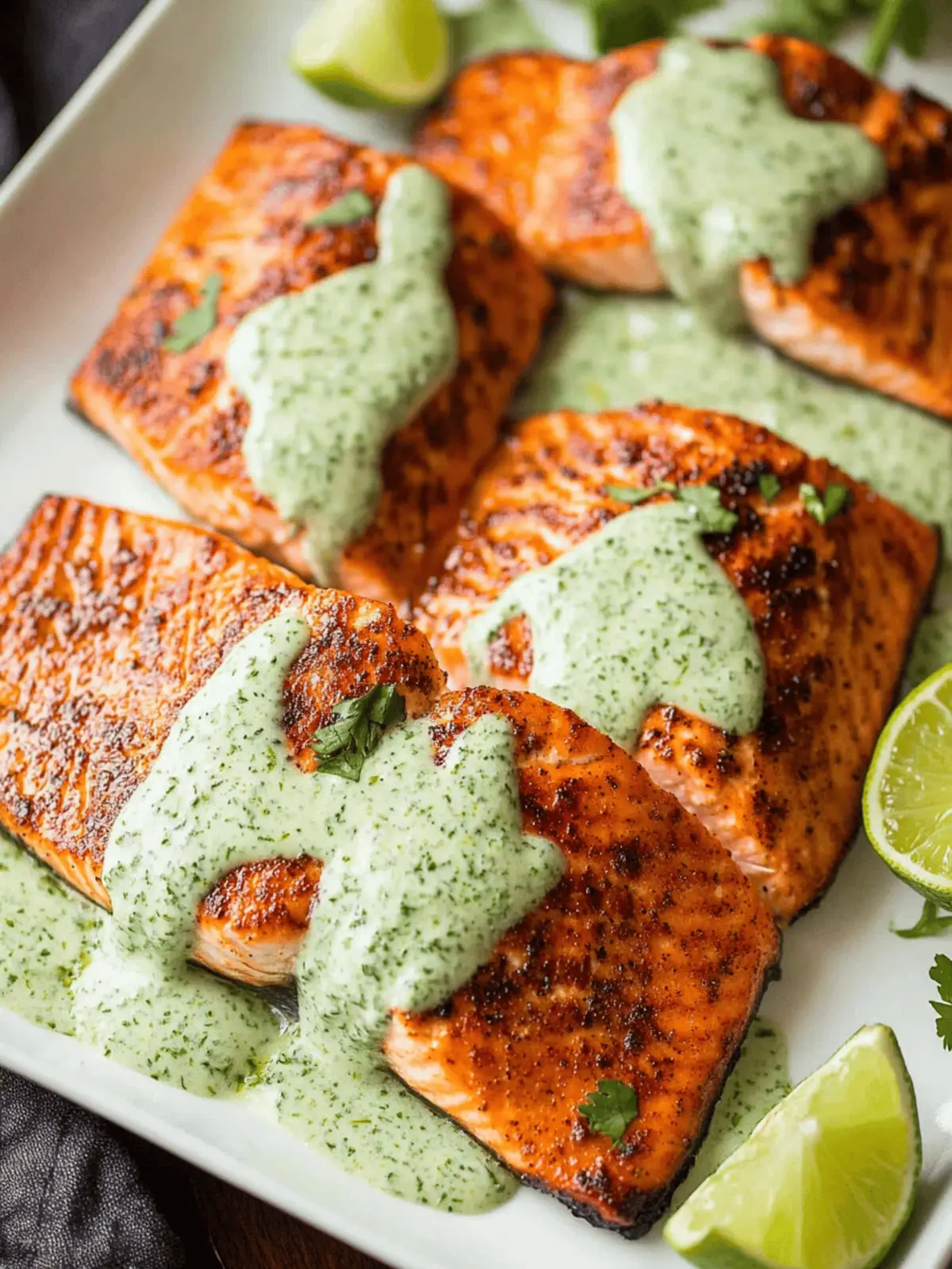 Perfect Skillet Seared Salmon with Creamy Cilantro Lime Sauce 2 Skillet Seared Salmon with Creamy Cilantro Lime Sauce
