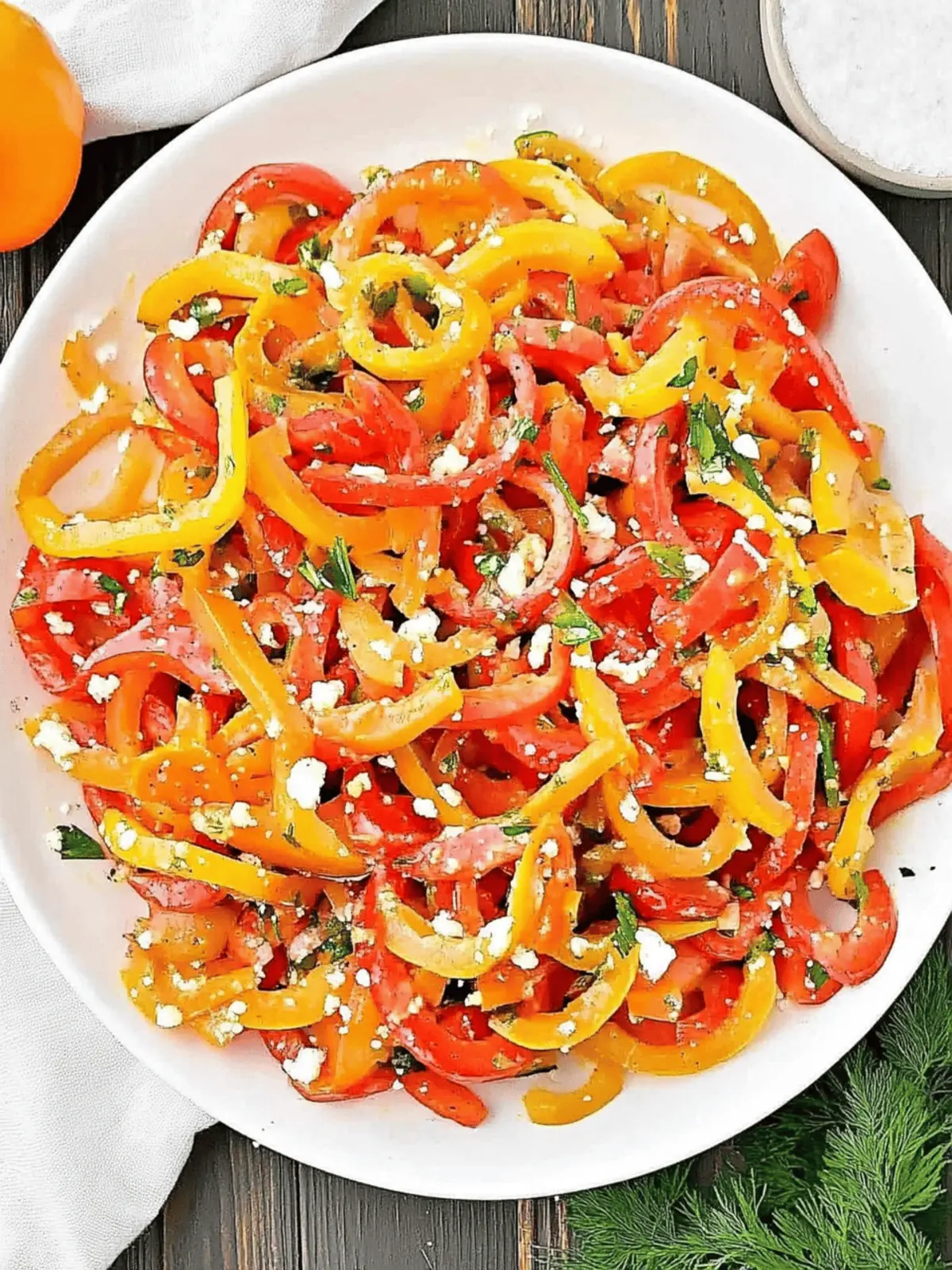 Fresh Bell Pepper Salad: A Colorful Crunch for Your Table 2 Bell Pepper Salad