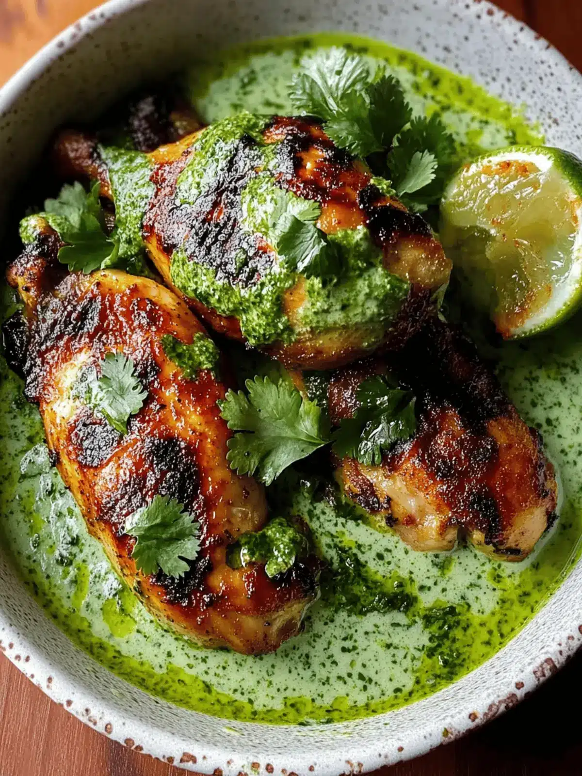 Peruvian Chicken with Creamy Green Sauce