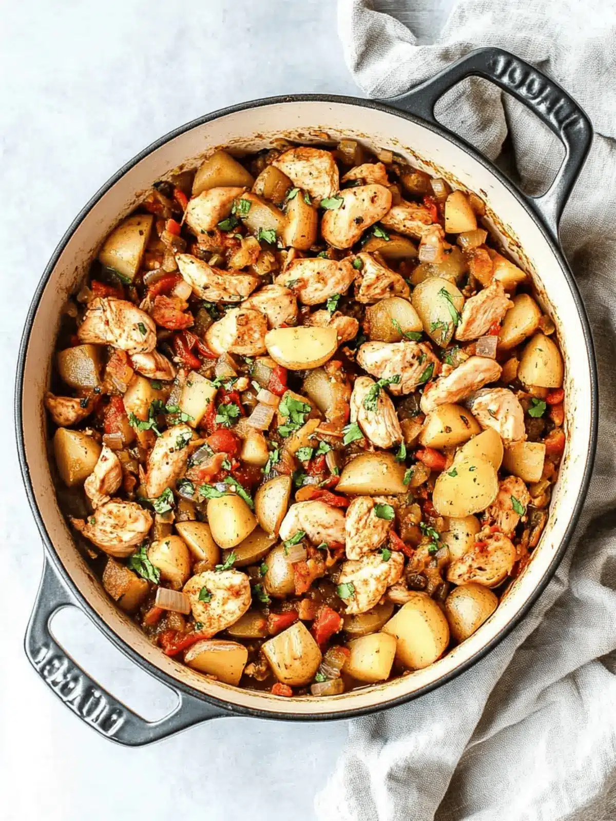 Green Chile Chicken & Potato Skillet