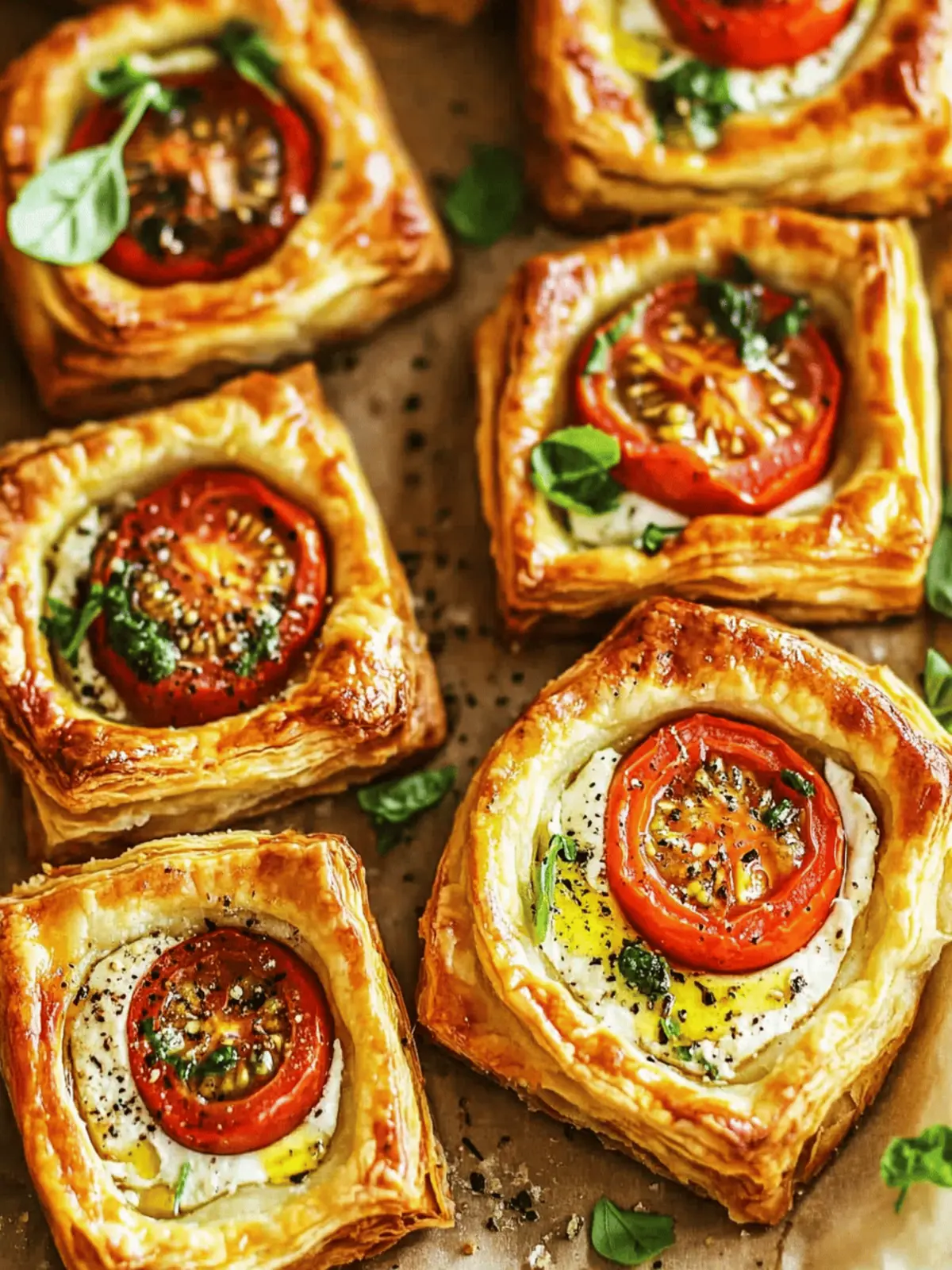 Tomato Tartlets with Puff Pastry