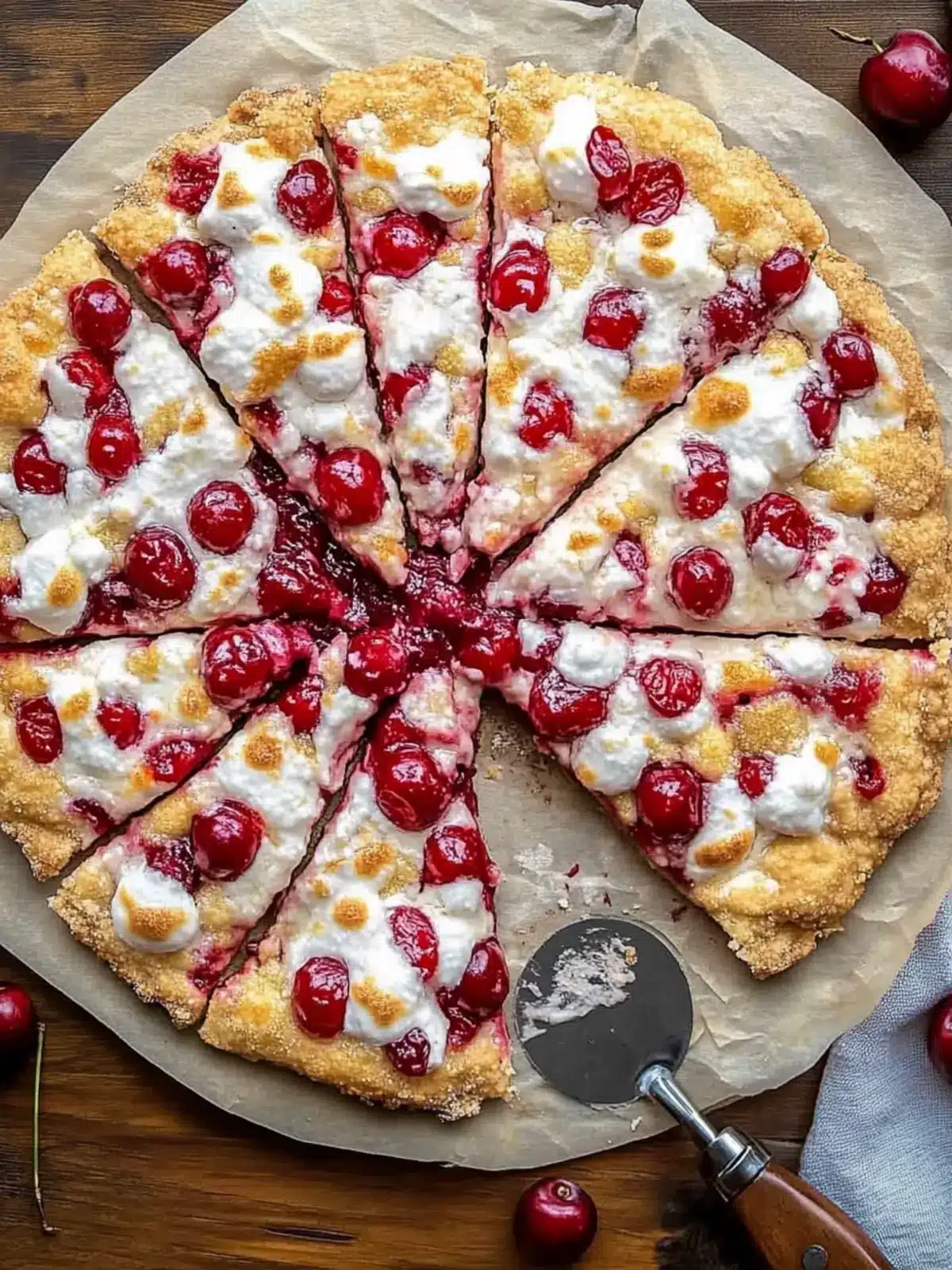 Cherry Dessert Pizza