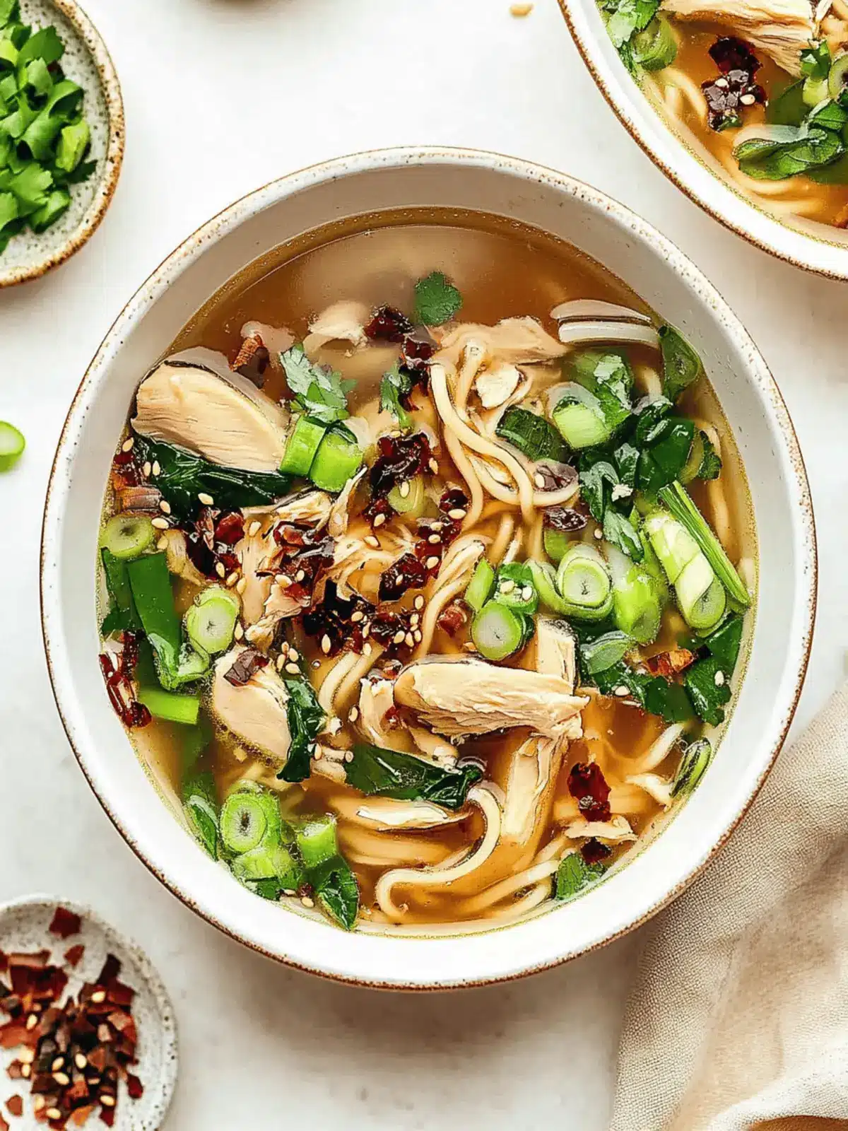 Aromatic Ginger Scallion Chicken Noodle Soup