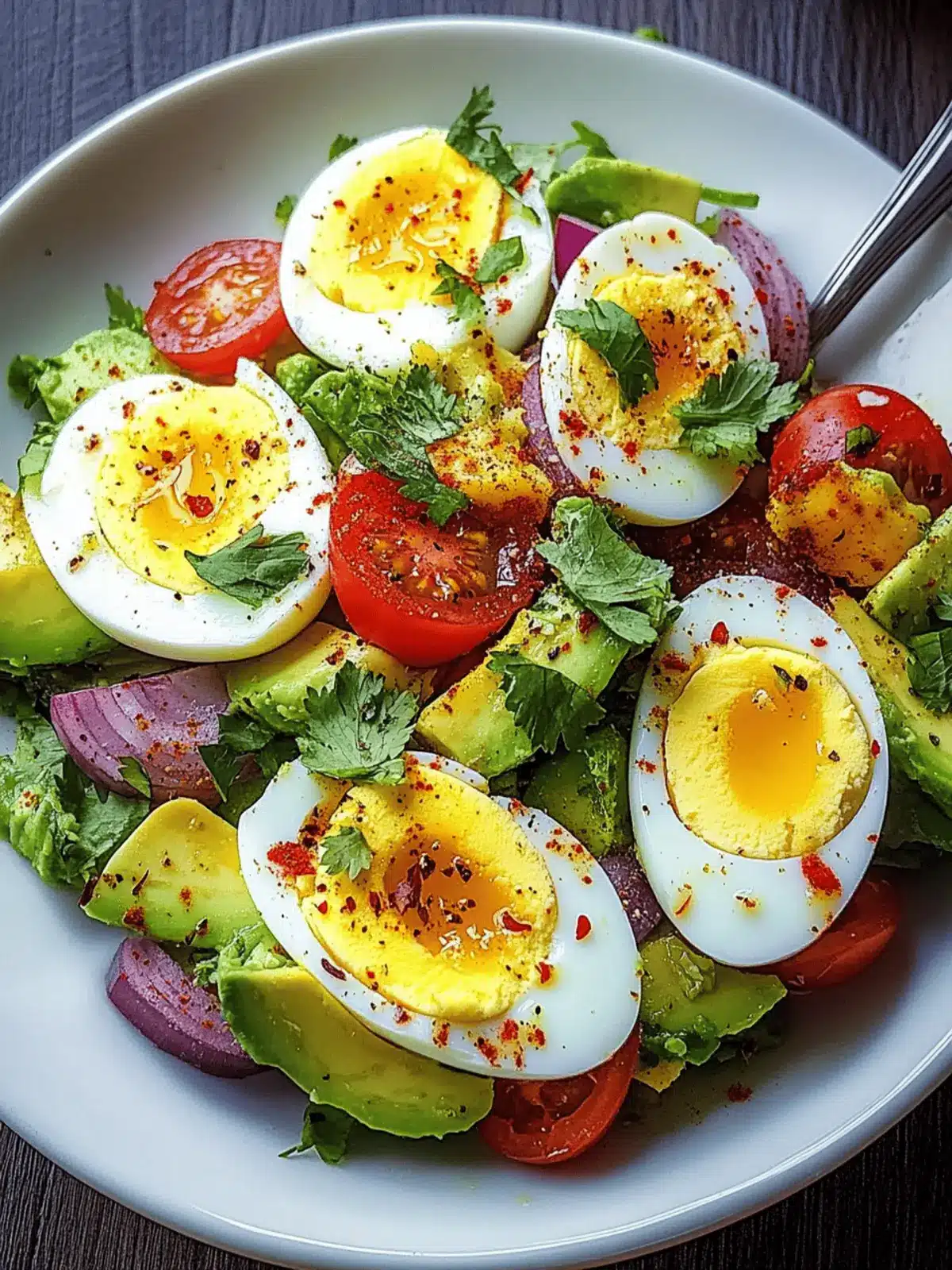 Workout Egg Avocado Salad