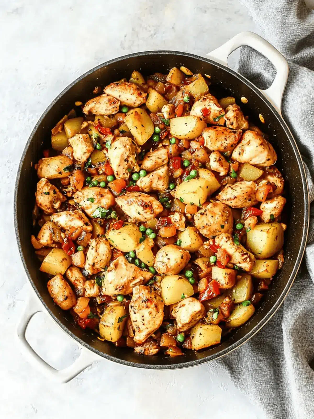 Green Chile Chicken & Potato Skillet