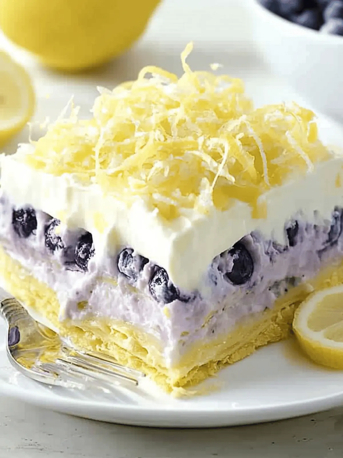 Indulge in Zesty Lemon Blueberry Lasagna Delight 4 Lemon Blueberry Lasagna
