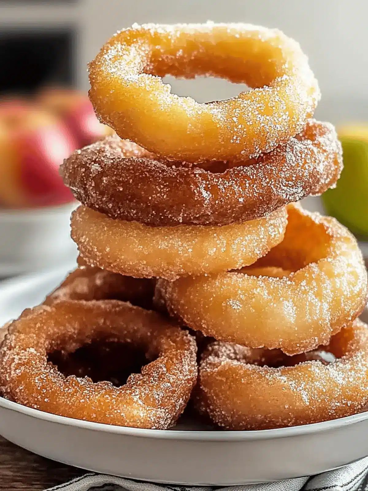 Crispy Fried Battered Apple Rings
