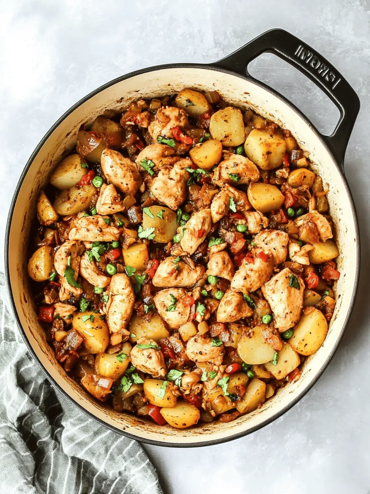 Green Chile Chicken & Potato Skillet