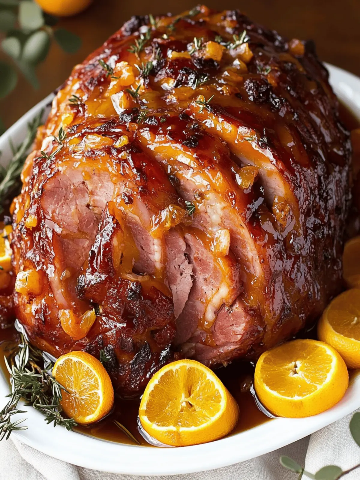 Bourbon Orange Glazed Ham