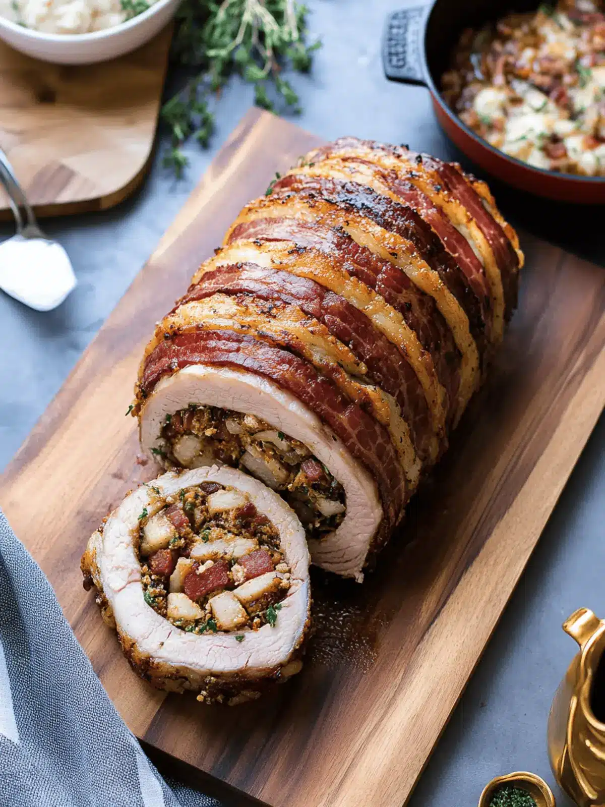 Bacon Wrapped Stuffed Pork Loin for a Flavorful Feast 2 Bacon Wrapped Stuffed Pork Loin