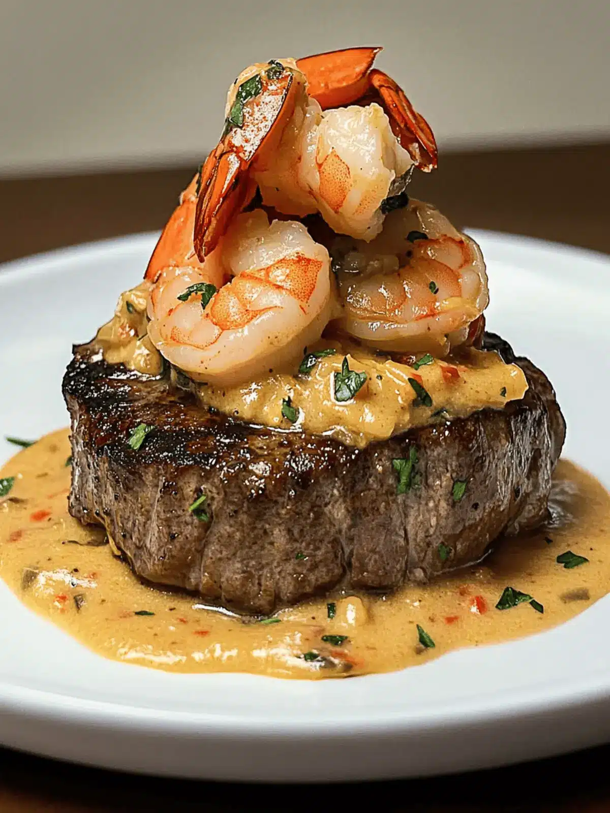 Steak with Shrimp and Lobster Sauce: A Decadent Delight 5 Steak with Shrimp and Lobster Sauce