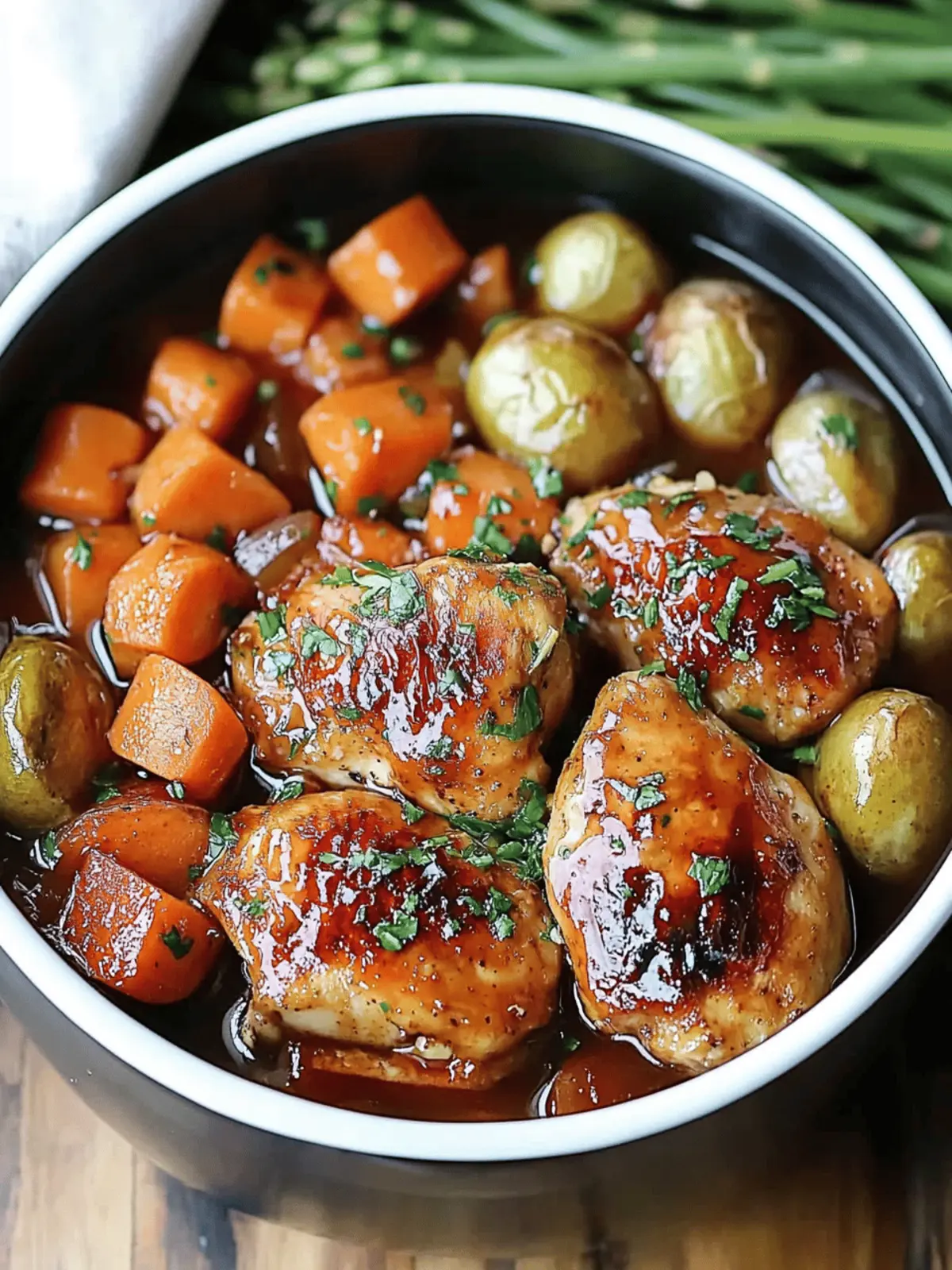 Slow Cooker Honey Garlic Chicken and Veggies