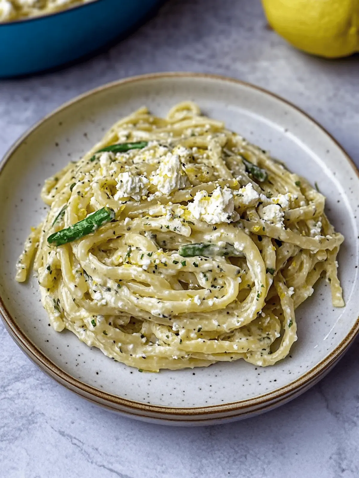 Creamy Lemon Feta Pasta