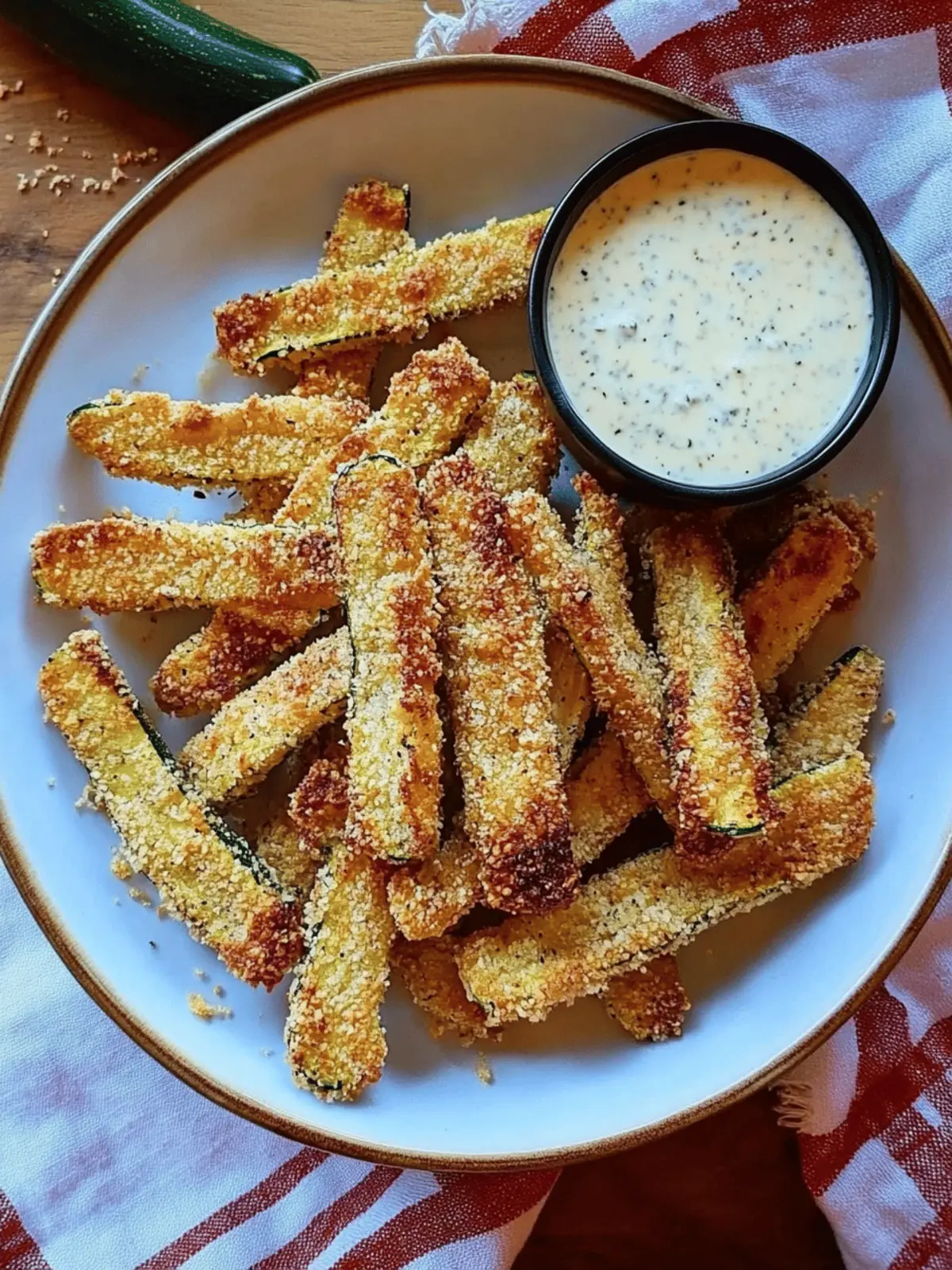 Crispy Baked Vegan Zucchini Fries