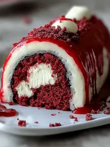 Red Velvet Cheesecake Sushi