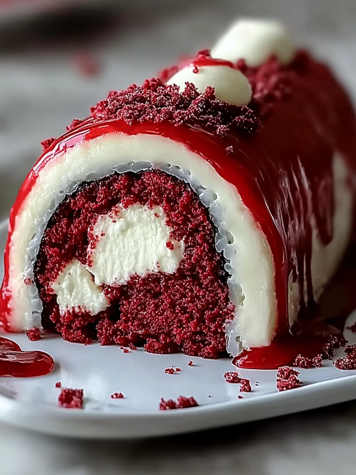 Red Velvet Cheesecake Sushi