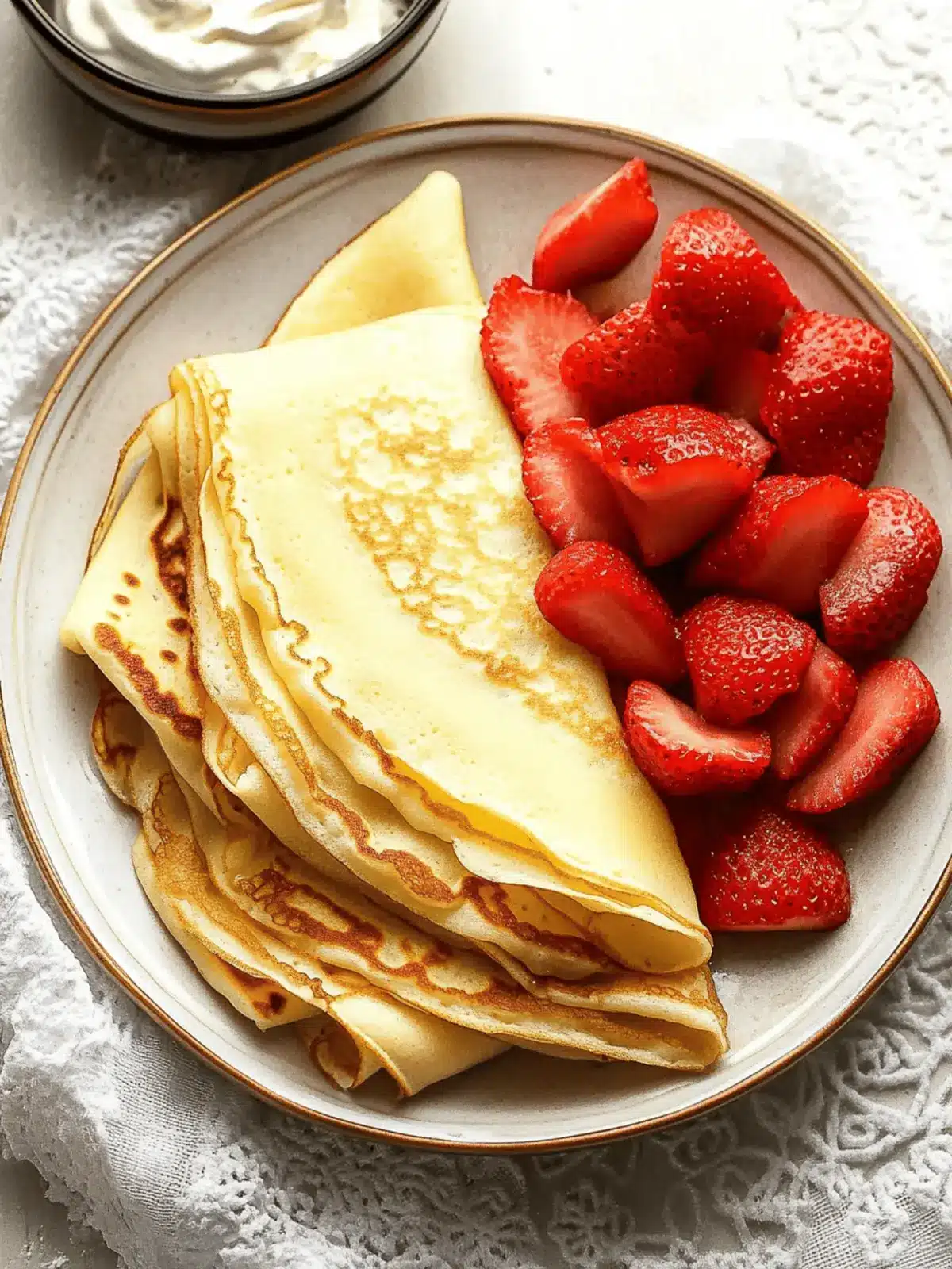 Perfect Thin Crepes: Easy Recipe for Delicious Fillings 4 Thin Crepes
