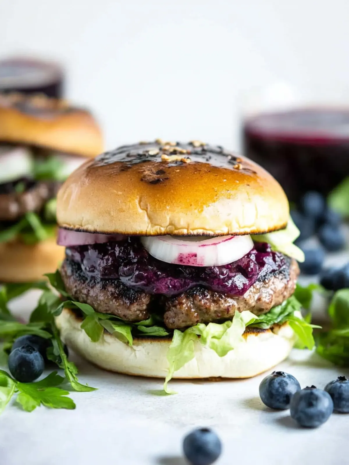 Spicy Blueberry Burgers
