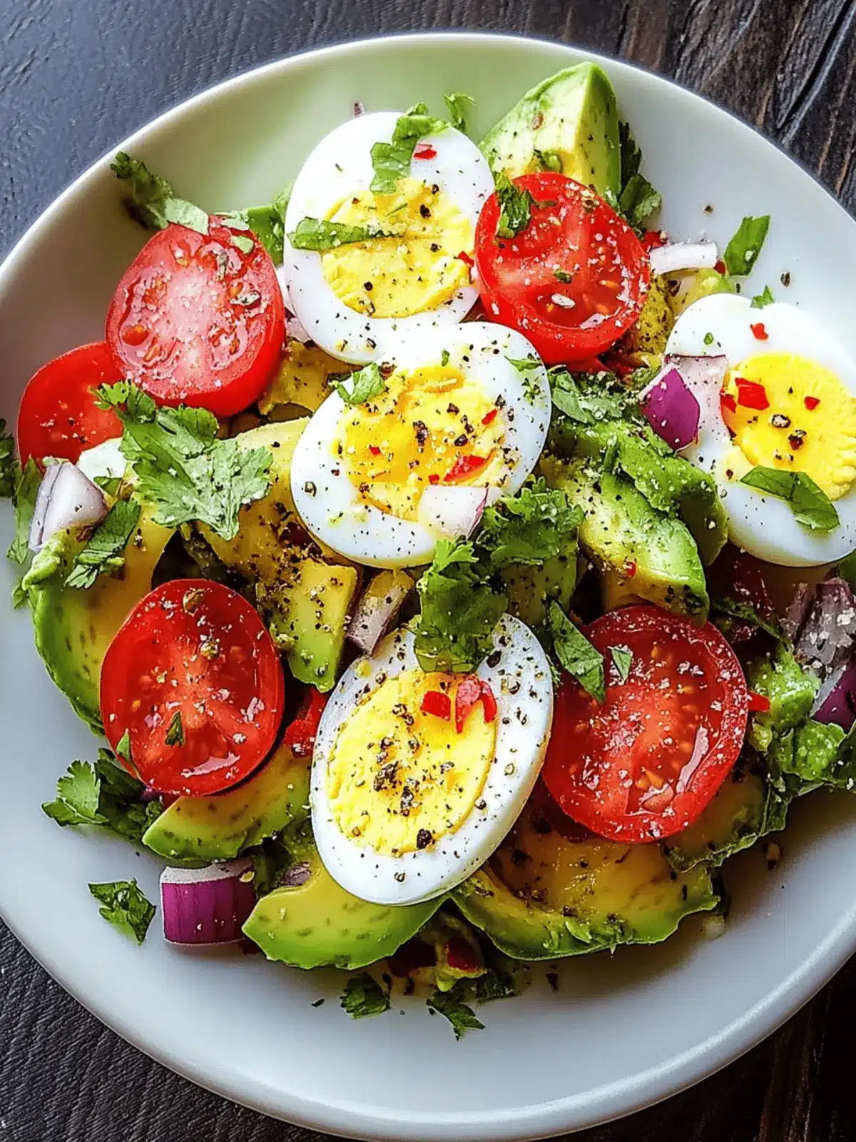 Workout Egg Avocado Salad