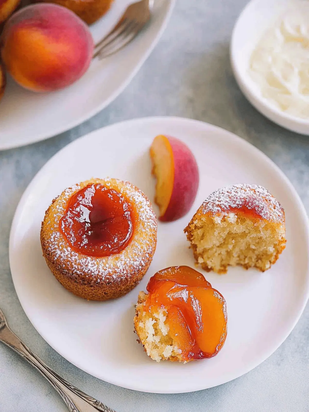 Peach Upside Down Mini Cakes