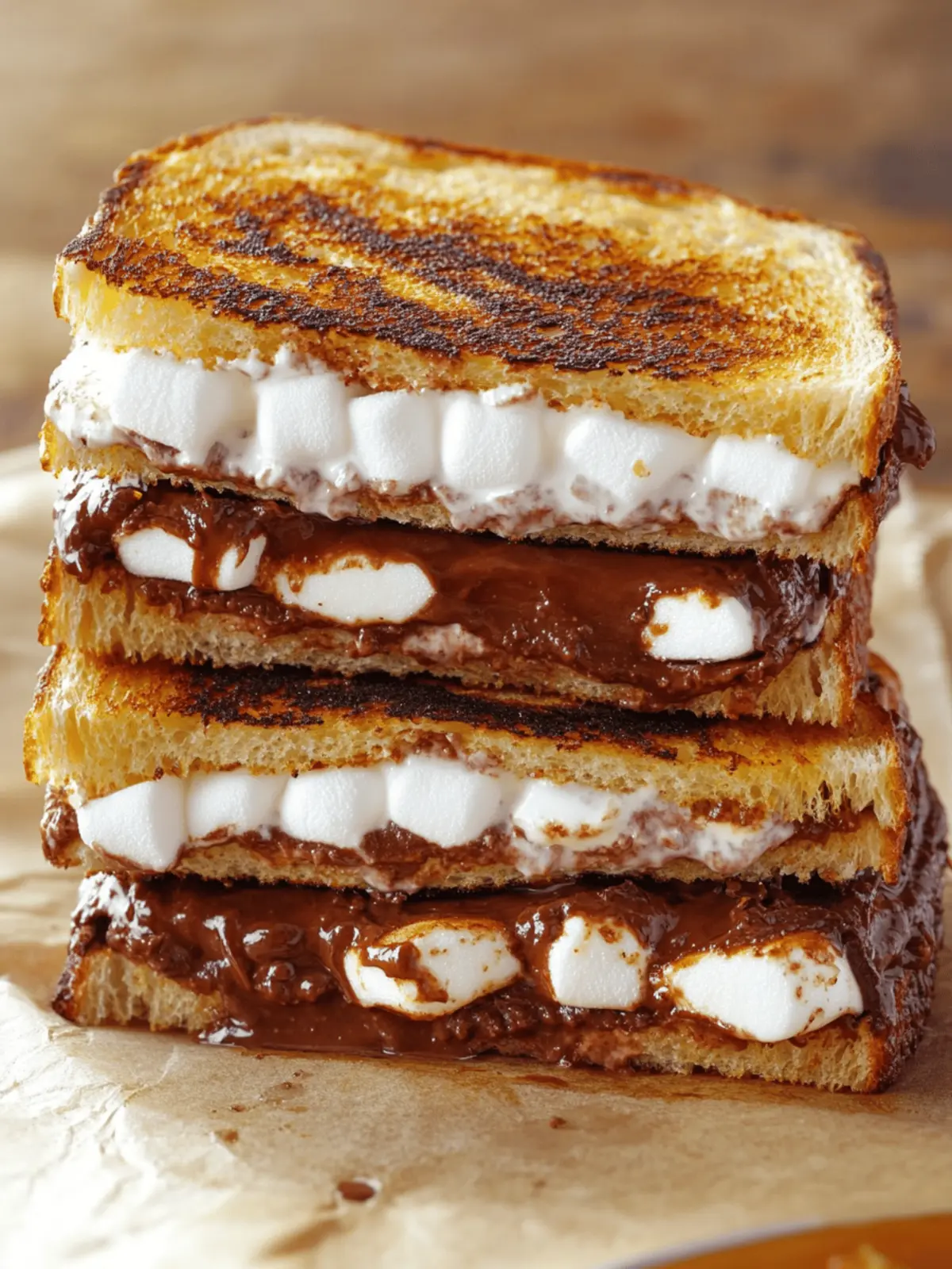 Satisfy Your Sweet Tooth with Grilled Nutella Marshmallow Sandwich 4 Grilled Nutella Marshmallow Sandwich