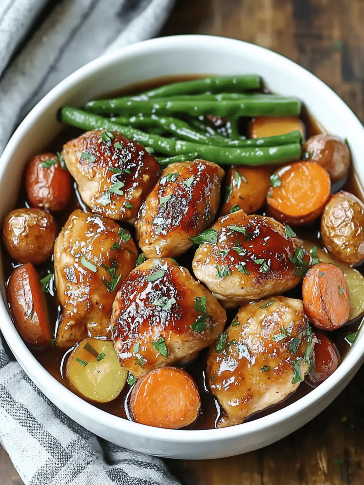 Slow Cooker Honey Garlic Chicken and Veggies