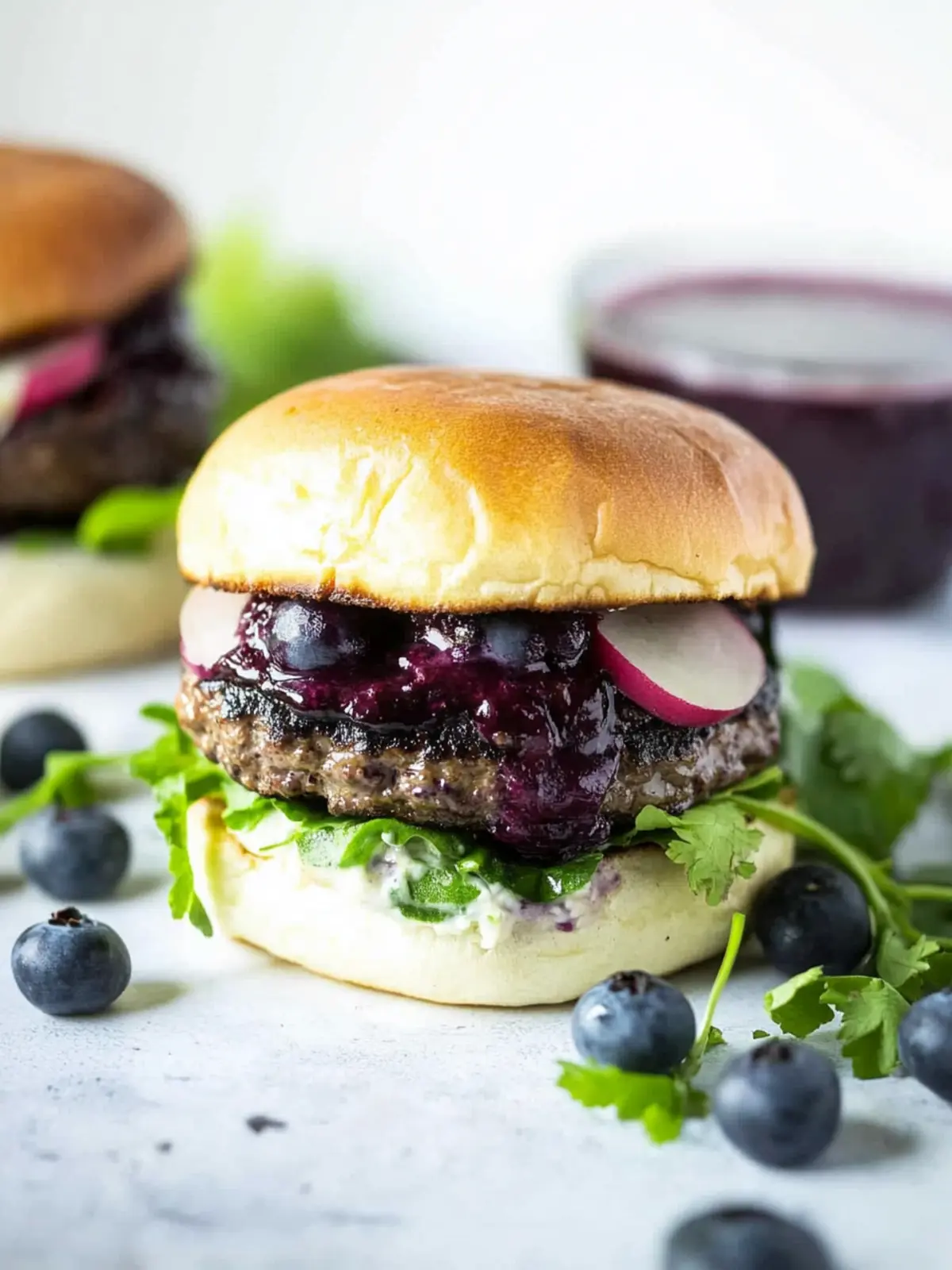 Spicy Blueberry Burgers