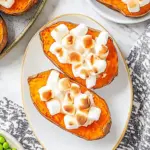 Twice Baked Sweet Potatoes with Marshmallows