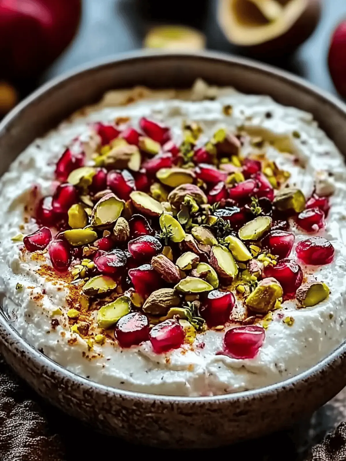Pomegranate Pistachio Whipped Feta